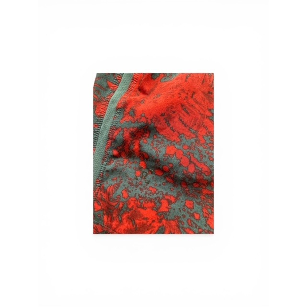 Lululemon Mens Athletic Shorts Red Charcoal Grey Abstract Floral Camo Print - Picture 3 of 3